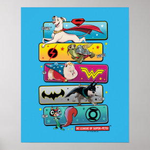 Poster Liga DC de Painéis Super Pets