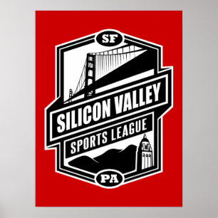 Póster Liga dos esportes de Silicon Valley
