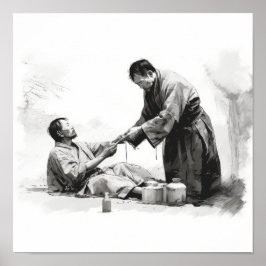 Poster Ligações da Amizade: Japonês Ajudando um Amigo Pos