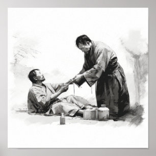 Poster Ligações da Amizade: Japonês Ajudando um Amigo Pos