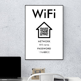 Poster Ligar Ao Wifi | Analisar Para Ligar À Sala Convida