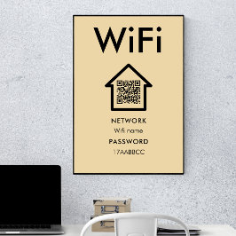 Poster Ligar Ao Wifi | Analisar Para Ligar À Sala Convida