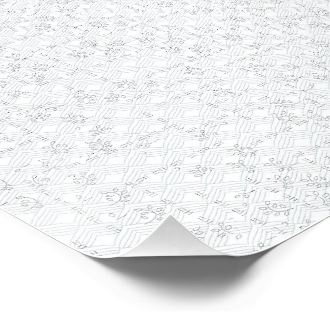 Póster Light Gray Geometric Floral |Modern Summer Pattern (Canto)