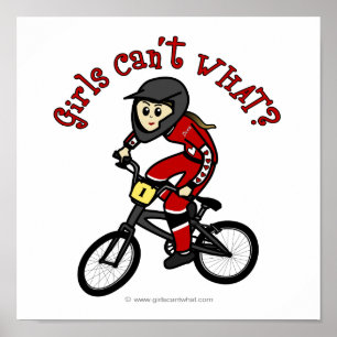 Póster LIght Red Girls BMX