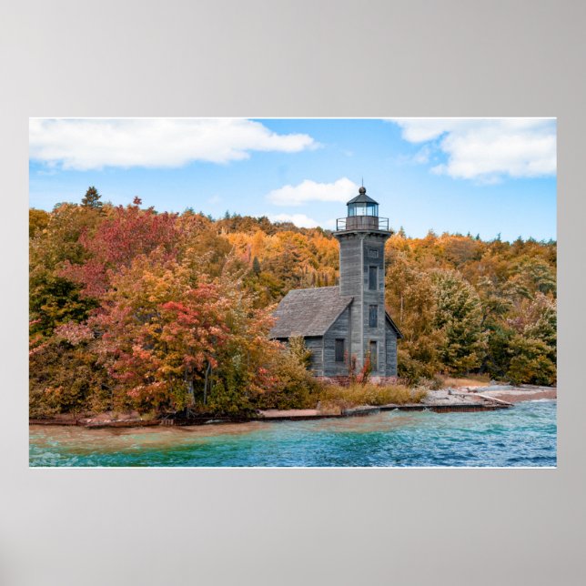 Poster Lighthouses | Grand Island East Channel Light (Frente)