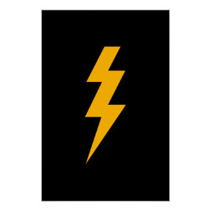 Póster Lightning Bolt Yellow