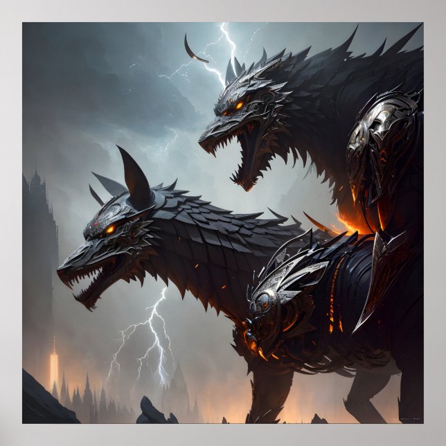 Poster Lightning Cyborg Wolves (Frente)