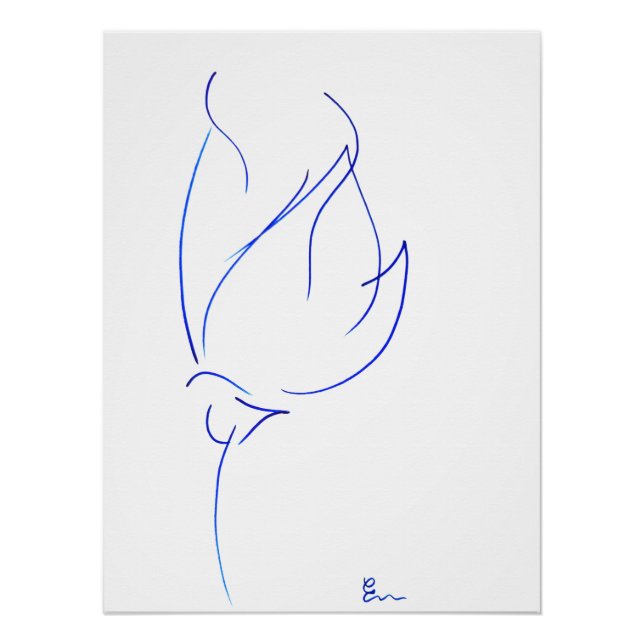Póster Lignes bleues 6 (Frente)