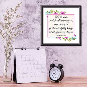 Poster Ligue-Me Bíblia Verse Jeremiah Christian Gicleé