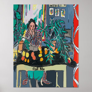 Poster Ligue-me, Telefone celular, Jardim, texto de ediçã