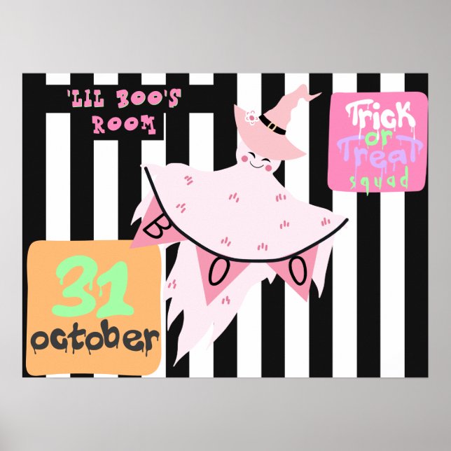 Poster Lil Boo'Kids Room Ghost Pastel Halloween Décor (Frente)