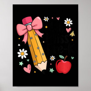 Poster Lil Miss Pré-k Crianças Meninas Lápis Arco Primeir