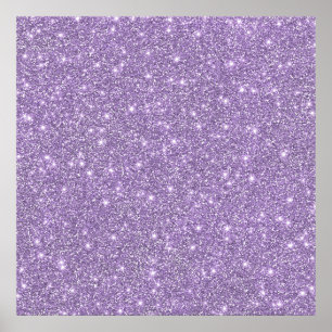 Poster Lilac Elegante Glamorous Faux Glitter