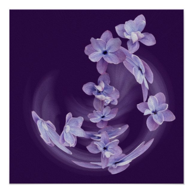 Póster Lilac em círculo (Frente)
