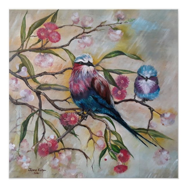 Póster Lilac, rolo com bebê (Frente)