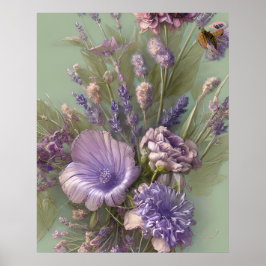 Poster Lilac roxo, bando de flores, muito bonito