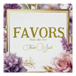 Póster Lilac Vineyard Chá de panela Favorece Sinal