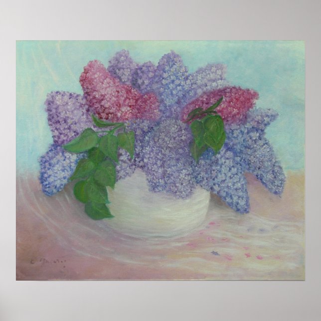 Póster Lilacs Em Um Vaso (Frente)