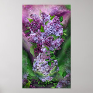 Poster Lilacs no poster/impressão das belas artes do vas