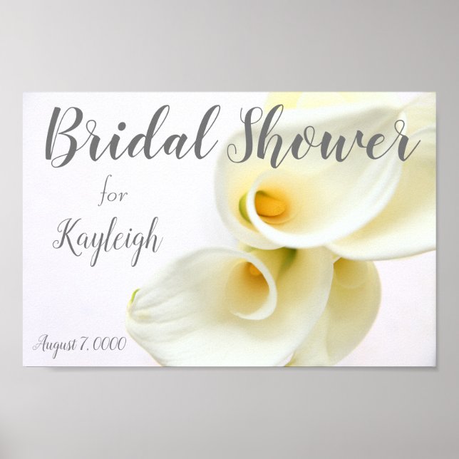 Poster Lilás-calla por cima closeup (Frente)