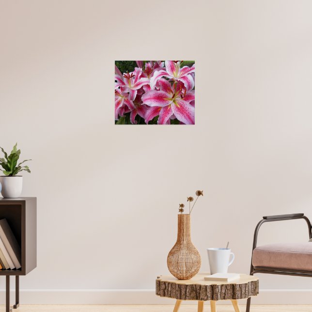 Poster Lilases Orientais Rosa Fotografia Floral (Sala de Estar 3)