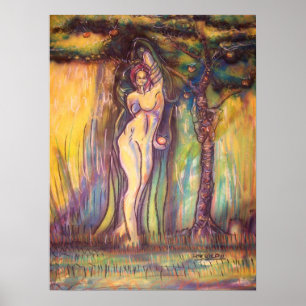 Póster Lilith, Adam, o diabo e a fruta em Eden