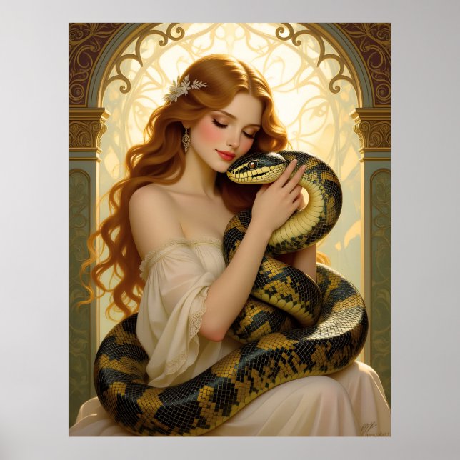 Poster Lilith e a Arte Bíblica do Serpente (Frente)