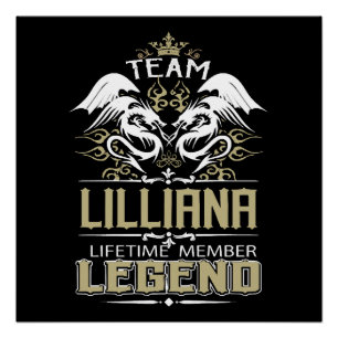 Póster Lilliana Lilliana Dragão Membro Vitalício Lenda
