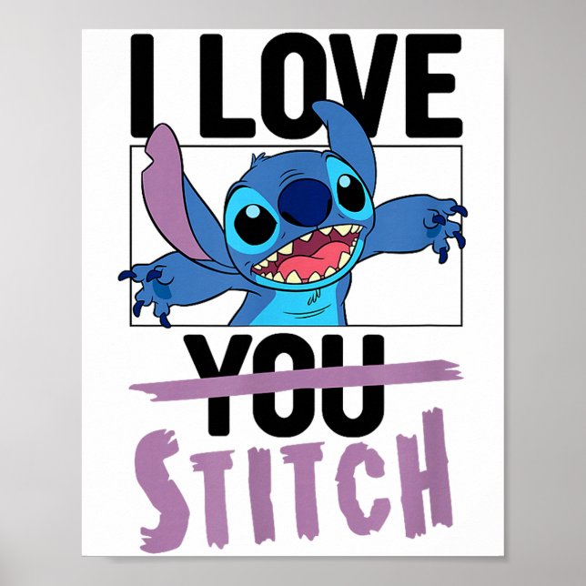 Poster Lilo & Stitch - Dia dos Namorados Eu Amo Stitch  (Frente)