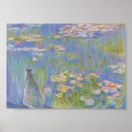 Poster Lily e gato Oscar-Claude Monet