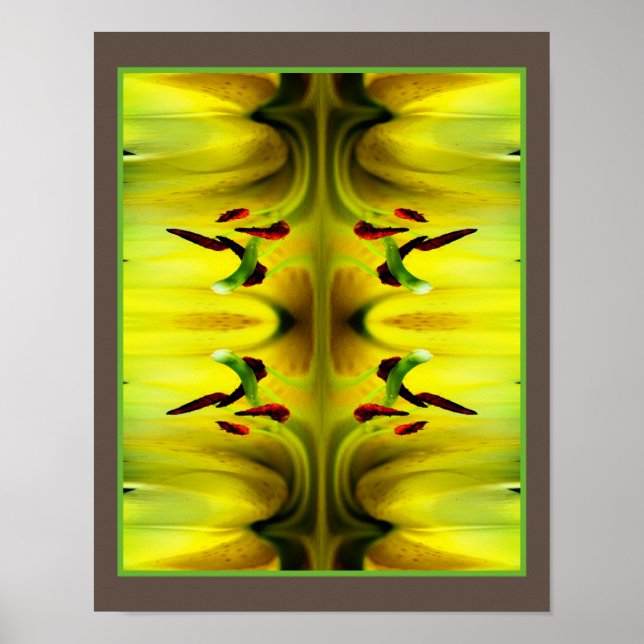 Poster Lily Flower Fantasy Abstrato (Frente)