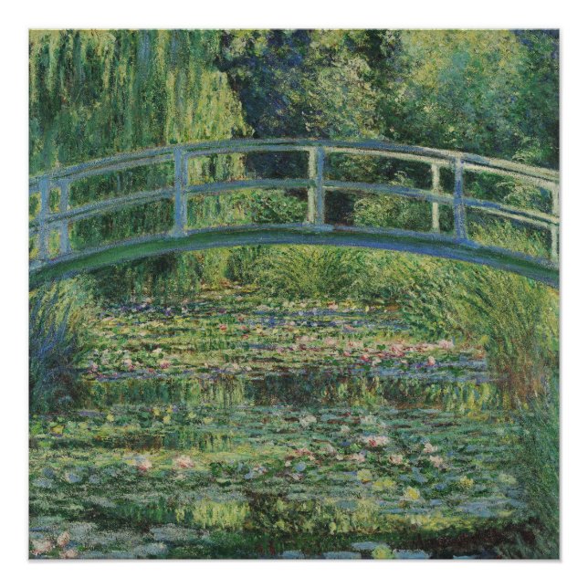 Póster Lily Pond, Painting Oil Landscape, Monet (Frente)