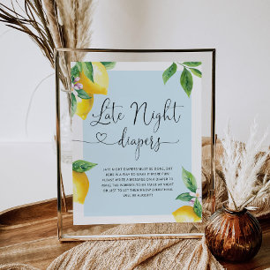 Poster Limão azul fralda noturna