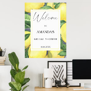 Poster Limão Citrus - sinal de boas-vindas ao chá de pane