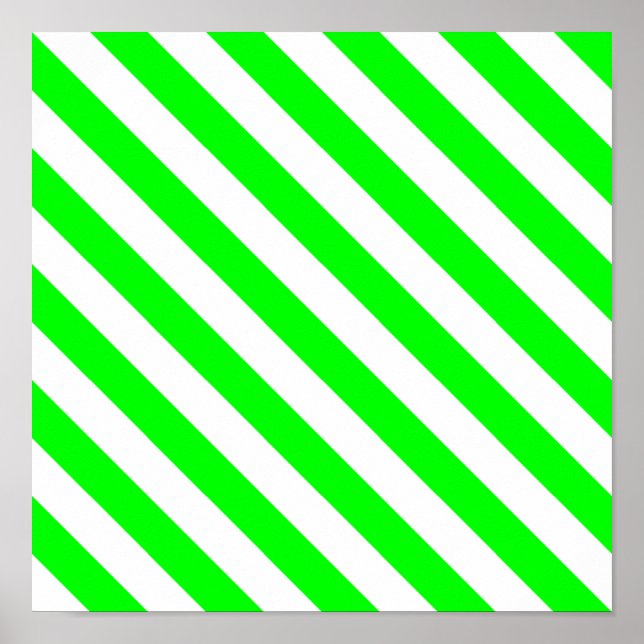 Póster Limão Diagonal Stripes (Frente)