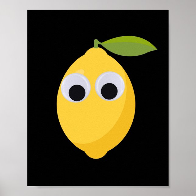 Poster Limão, fruta doce com olhos doidos (Frente)
