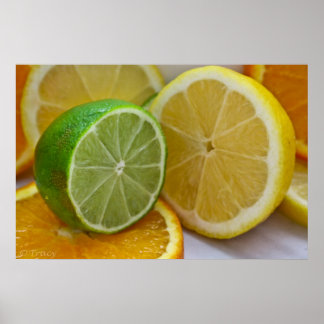 Poster Limão, Limão e laranja
