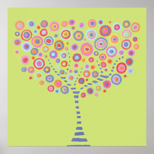 Poster Limão Retro Nome da Árvore Nome da Sala da Parede  (Frente)