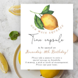 Poster Limão Tempo Cápsula primeiro aniversario neutro