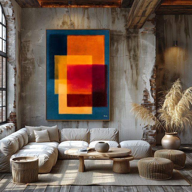 Poster Limiar Radiante, Campos de Cores Celestiais Abstra (Criador carregado)