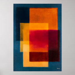 Poster Limiar Radiante, Campos de Cores Celestiais Abstra