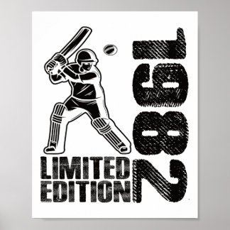 Poster Limited Edition 1982 Limited Edition Cricket Gebur
