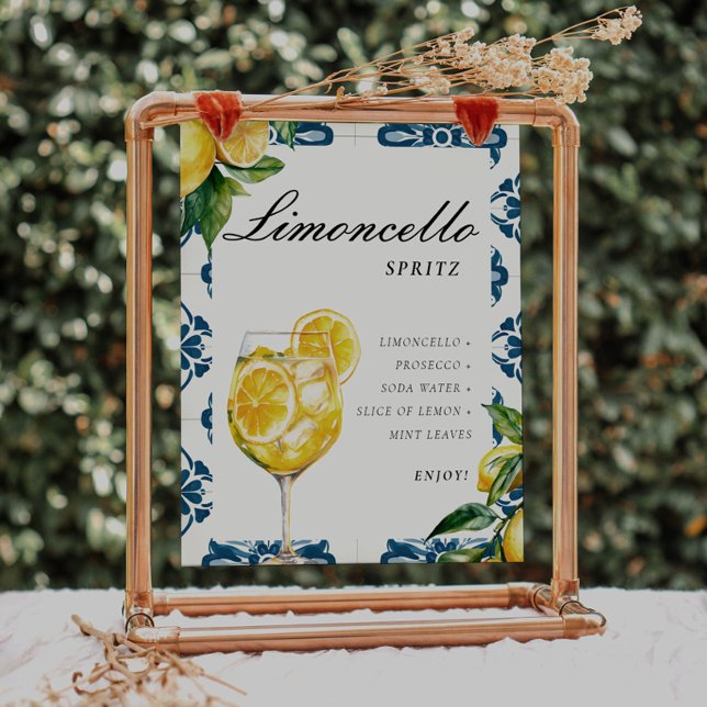 Poster Limocello Spritz Lemon Positano - Sinal de Chá de  (Criador carregado)