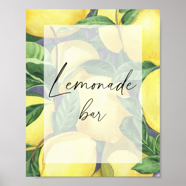 Poster Limões - Bebidas - Barra de limonada (Frente)