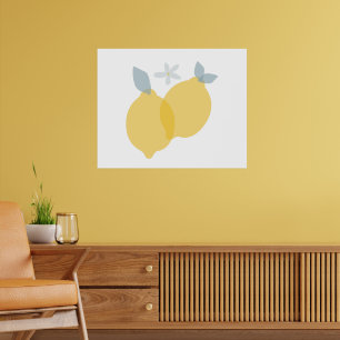 Poster Limões Cítricos Pastel Modernos