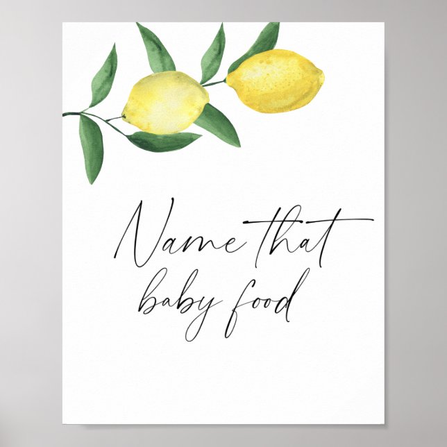 Poster Limões de galho - nome para aquela comida de bebê (Frente)