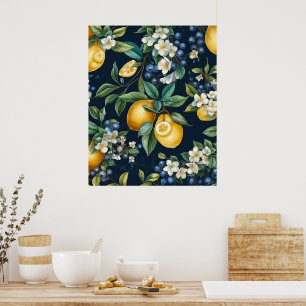 Poster Limões de na moda e amoras-vivas