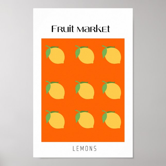 Poster Limões do mercado fruta (Frente)