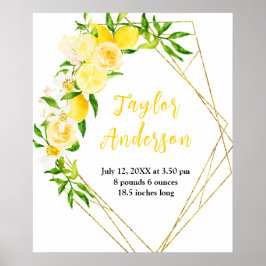 Poster Limões e Foliage Baby Birds Stats