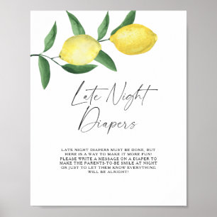 Poster Limões - Jogo noturno das fraldas